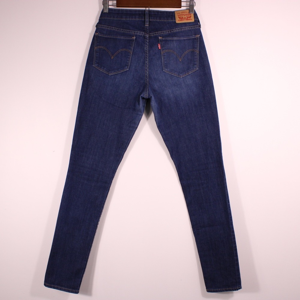 Levis‎ 711 Jeans Womens Sz 30 Dark Blue Faded Skinny Preppy Stretch Denim-30x31 - Picture 2 of 15